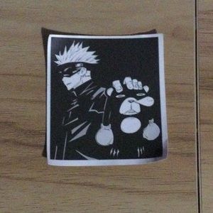 black naruto anime sticker